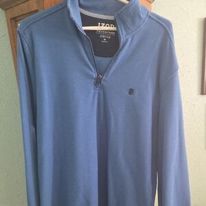 Izod Men's Zip-Up Blue Sweater